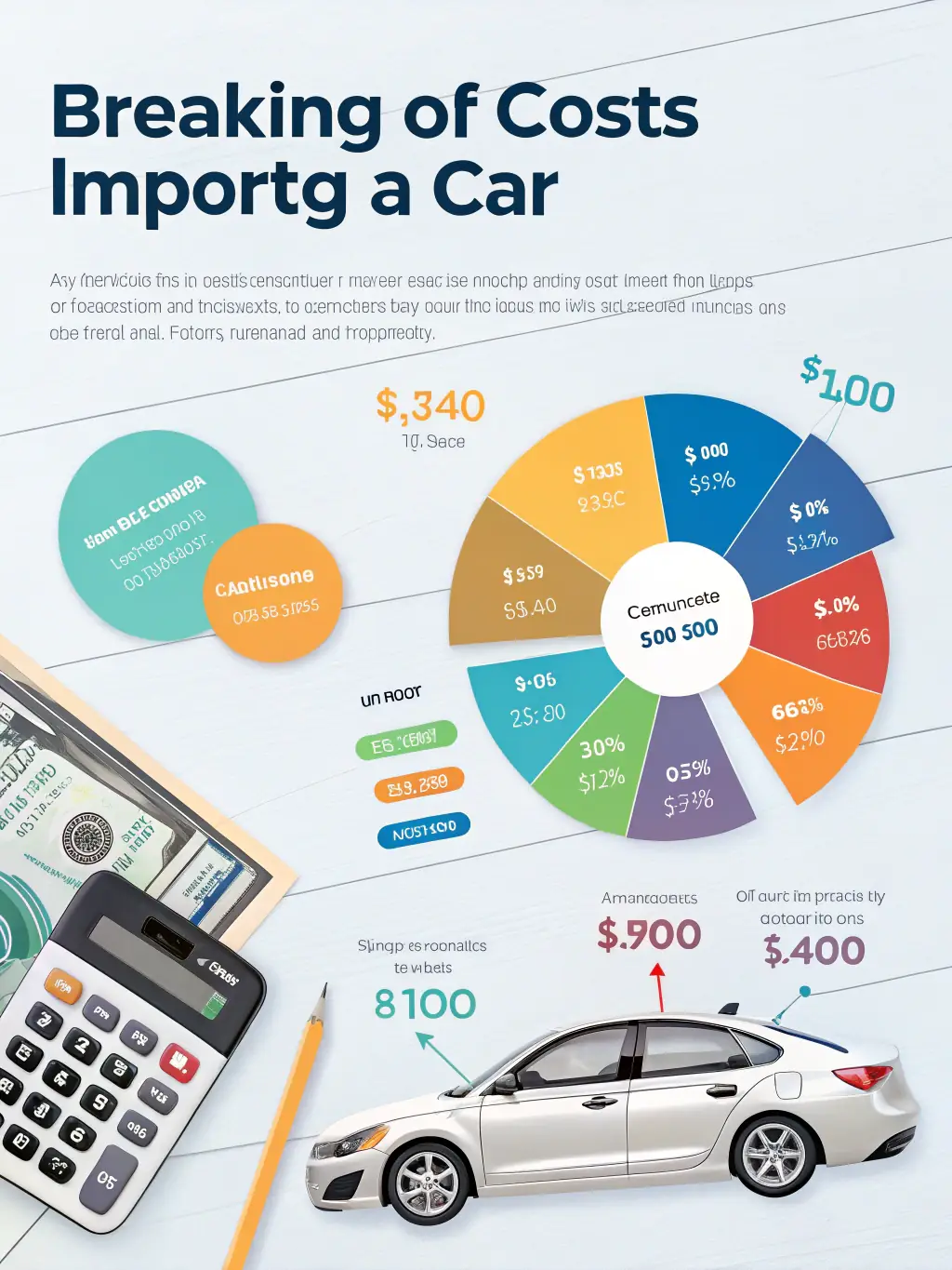 A cost breakdown chart illustrating the savings achieved through VA WORLDCARS LLC's services, emphasizing the value and affordability they provide.